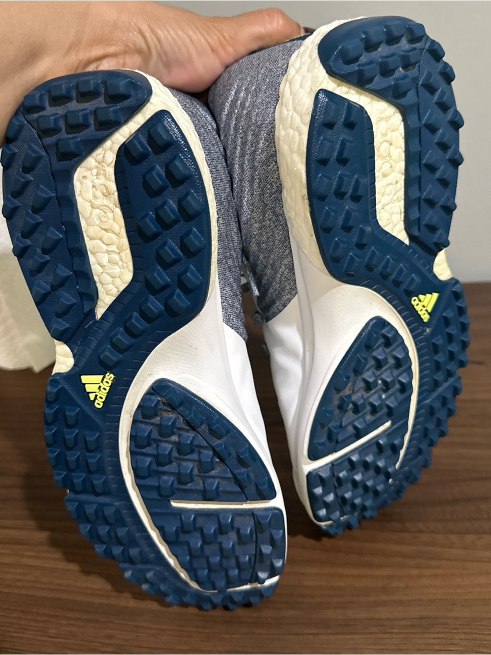 adidas White and Blue Men's Athletic Shoes - Picture 3 of 9